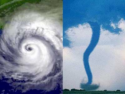 hurricanes and tornadoes